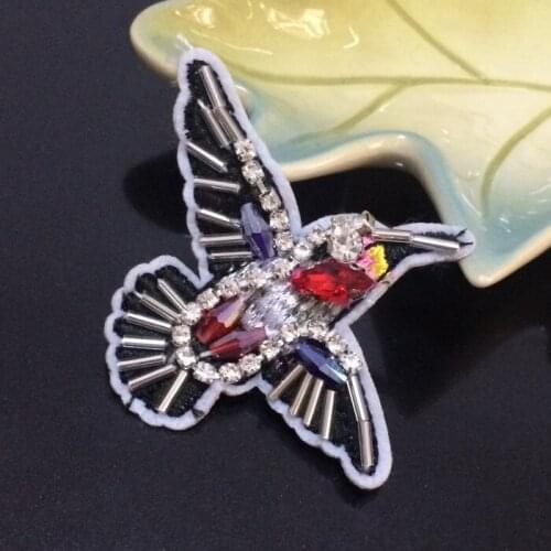 5pcs/lot Cute Bird Patch Sewing on Patch Sequins Beading Applique Clothes Shoes and Bags DIY Decoration Patch