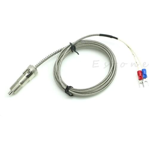 2021 New Adjustable Compression Spring K Type 0-600C Thermocouple Depth Probe Sensor 2M