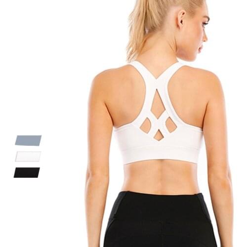 New Front Zipper Sports Yoga Bra Shockproof Gathered Cross Running Back Triangle Fitness Breathable Soft Womens Tracksuit