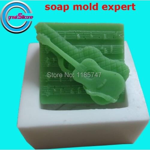 Great-Mold Guitar Design Silicone Soap Mold Silicone Molds For Soap Decorating Chocolate Craft Mold