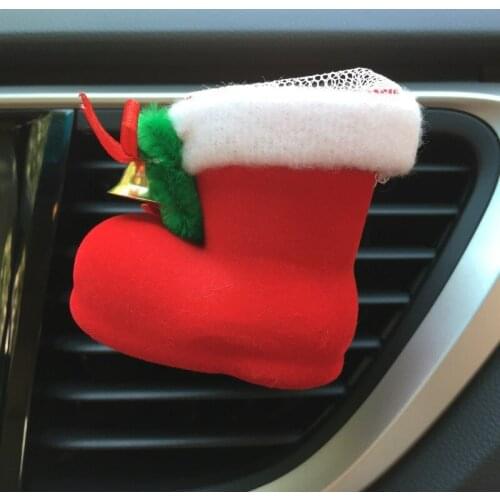 Christmas boots car outlet perfume clip vehicle air conditioning vent aroma odor and fragrance car accessories for girls