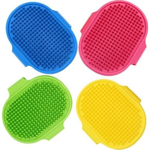 Pet Silicone Washing Glove Dog Cat Massage Brush Comb Rubber Gloves Hair Fur Grooming Puppy Wash Tools Pet Massaging Brush