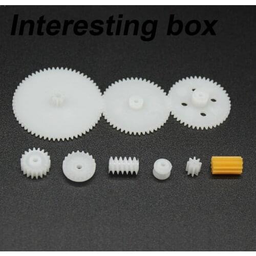 Mixed plastic gear package motor motor transmission gear 0.5 die DIY handmade toy accessories 200 pieces