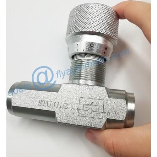 STU-G1/2 throttle check valve 1/2 inch flow restrictor Carbon steel hydraulic flow control valve