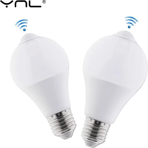 E27 LED Bulb PIR Motion Sensor 85-265V 5W 7W LED Light bulb 220V 110V Auto Smart PIR Infrared Body Lamp