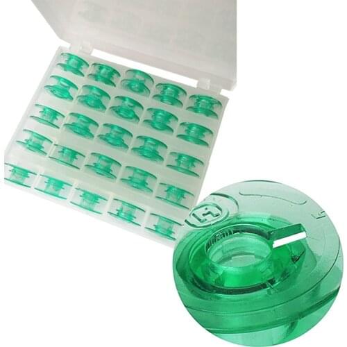 GREEN Plastic Sewing Machine Bobbins Set 4131825-45 for Husqvarna Viking White(1 box=25pcs)(1 box=30pcs) With Thread Hole