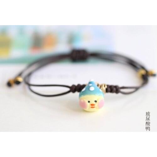 Women Ceramic Bracelets Japan Cartoon Style Fashion Jewelry Exquisite Stereo Cute Popular Ceramic Small Bracelet Accessories