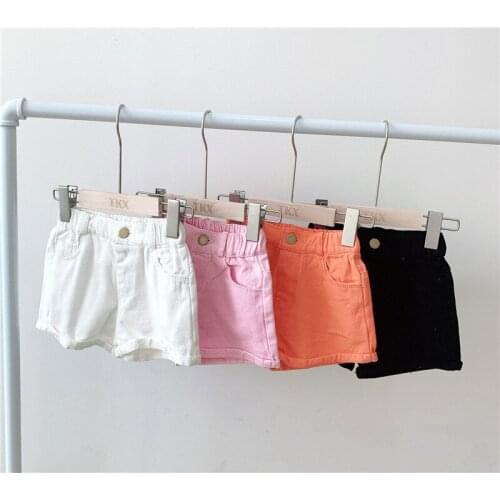 2 3 4 5 6 Years Toddler Girl Shorts Fashion Korean Candy-colored Denim Shorts For Girl Summer 2020 Children Pants New Arrival