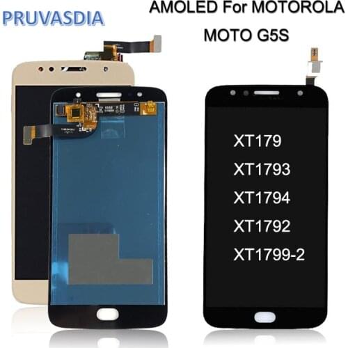 Super Amoled For Motorola Moto G5S LCD Display Touch Screen Digitizer Assembly Replacement For MOTO XT1793 XT1794 XT1792 LCD
