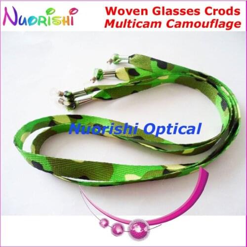 10pcs Multicam Camouflage Fashion Polyester Woven eyeglasses sunglasses eyewear spectacle lanyard cord chain free shipping L720