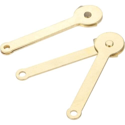 2Pcs Golden Lid Support Hinges 68mmx8mm Gold Stays Hardware Cabinet Door Kitchen Cupboard Hinges