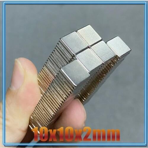 20~500Pcs 10x10x2 Neodymium Magnet 10*10*2 N35 NdFeB Magnets Block Super Powerful Strong Permanent Magnetic imanes Block