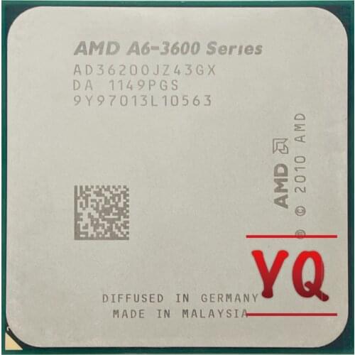 AMD A6-Series A6-3620 A6 3620 2.5 GHz Triple-Core CPU Processor AD3620OJZ43GX Socket FM1