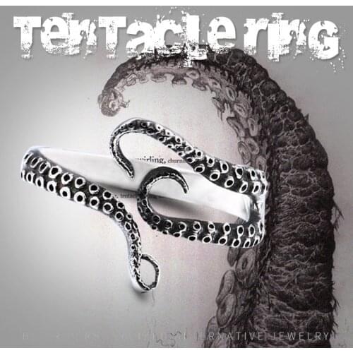 Beier 316L Stainless Steel Ring Original nose viking animal Amulet Sea Squid Octopus Ring JEWELRY LR664