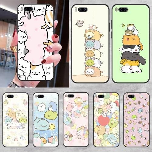 Cartoon cute Cat Phone case For Xiaomi Mi Max Note 3 A2 A3 8 9 9T 10 Lite Pro Ultra black art shell 3D prime pretty hoesjes