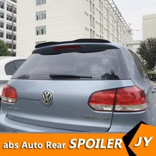 For Volkswagen GOLF 6 Spoiler 2011-2013 GOLF 6 X spoiler High Quality ABS Material Car Rear Wing Primer Color Rear Spoiler