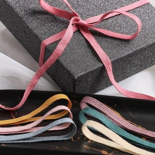 Kewgarden Weave Polyester Cotton Ribbons 1/4" 7mm DIY Bow Handmade Tape Shoelace Accessories Webbing Wholesale 30 Yards