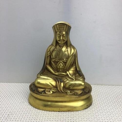 Chinese Old Collection Pure Copper Buddha Offering of pharmacist Buddha statue