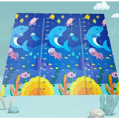 Baby Play Mat Foldable XPE Foam Puzzle Children Crawling Pad Soft 1cm Thick Kids Educational Rug Carpet Folding Game Blanket