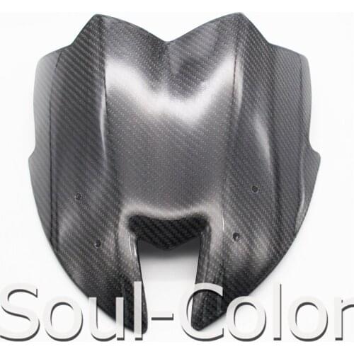 Motorcycle Windshield WindScreen Carbon Fibre Viser VIsor Fits For Kawasaki Z800 2012 2013 2014 2015 2016 Double Bubble