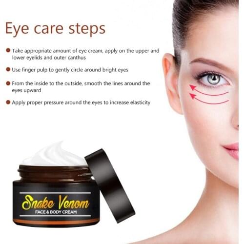 30G Snake Venom Eye Cream Anti-wrinkle Anti-Puffiness Moisturizing Eye Mask Dark Circle Eyes Bags Remove Eye Essential Cream