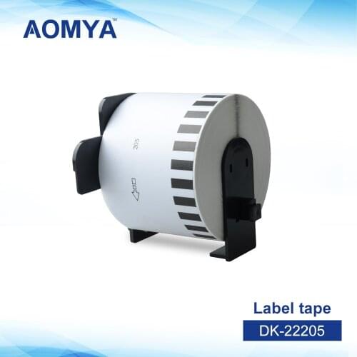 AOMYA 2 Rolls Label tape DK-22205 Label 62mm*30.48m 22205/DK2205 for Brother Transferable rubber/paper