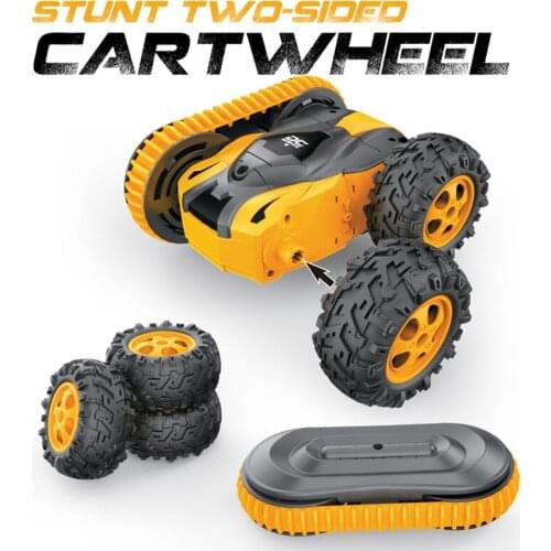 RC Car Mini Stunt Two-Side Drift Buggy Car 2.4G Crawler Roll Radio Remote Control Car 360 Rotation Tumbling Vehicle Boy Toy Gift