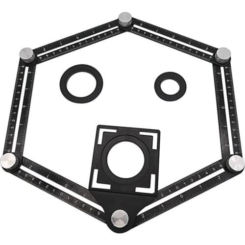 Multi-Angle Ruler 6-Sided Folding Rulers Measuring Tool For Brick Tile Wood Corner Products Foldable Ruler Protractor
