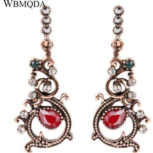Fashion Bohemian Jewelry Indian Gold Wedding Earrings Vintage Crystal Long Statement Earrings For Women Trending Products 2018