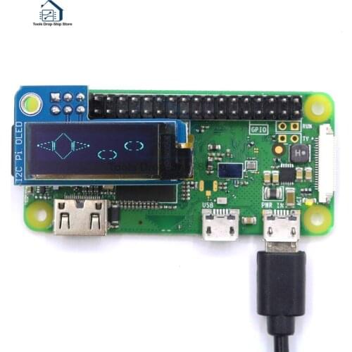 SSD1306 Display Module Blue PiOLED I2C 0.91inch OLED 128X32 SSD1306 Blue for RPI Raspberry Pi 1, B+, Pi 2, Pi 3 and Pi Zero