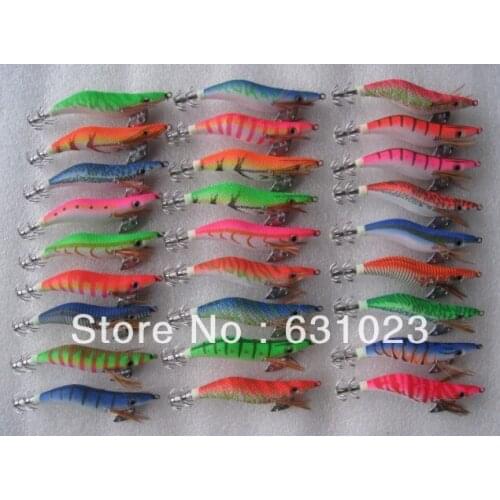MR OCTOPUS 100pcs 2.5# squid jigs,squid hook ,fishing lure, many colour mixed , 10cm.12g