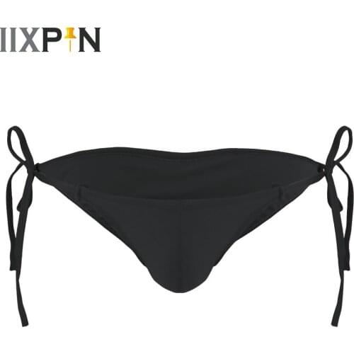 Mens Sexy Bikini Underwear Micro Pouch Super Sexy Male G-string Thong Briefs Solid Panties Cotton Briefs Men Gay Lingerie Erotic