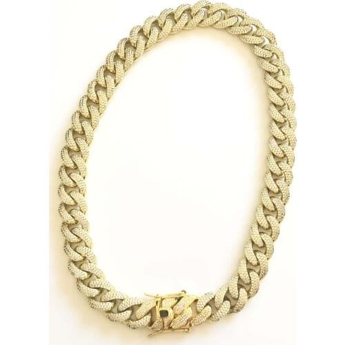 Mens Hip Hop Gold Color Iced Out Cubic Zircon Necklaces Jewelry Gifts 16" -30"