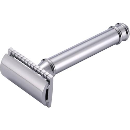 YINTAL New Mens Manual Double Edge Safety Razor Brass Sliver Shaving Machine Barbeador Mens Disassembled Razors 1Razor