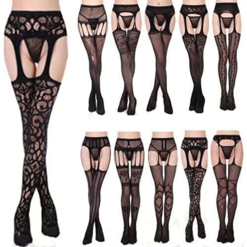 Brand New Women Stockings Lace Top Thigh-Highs Stockings & Garter Belt Suspender Set Women Lingerie Pantyhose Sexy Garter Belt