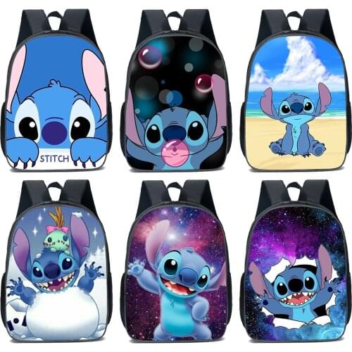 New Anime Lilo & Stitch School Bags Backpacks School Kids Bags Big Capacity Travel Bag Teenagers School Bag Girls Boys Rucksacks