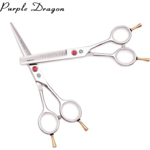 Hair Thinning Scissors 5.5" Japanese Steel Purple Dragon Haircut Set Barber Cutting Shears Hairdressing Scissors Add Bag Z1012