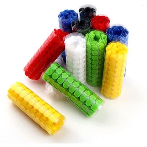 100Pairs Magic Sticker 10-15mm Dots Self Adhesive Fastener Tape Hook And Loop Magic Tape Colors Strong Nylon Stickers DIY Crafts