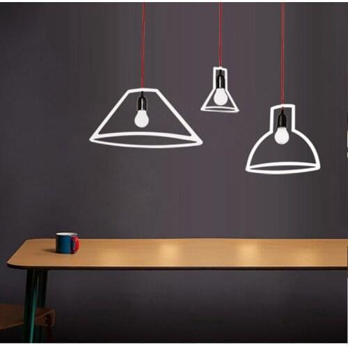 Modern Geometry Wine Bottle LED Pendant Lights Lighting Kitchen Hanging Lamps Restaurant Bedroom Home Decor Hanglamp Luminaria