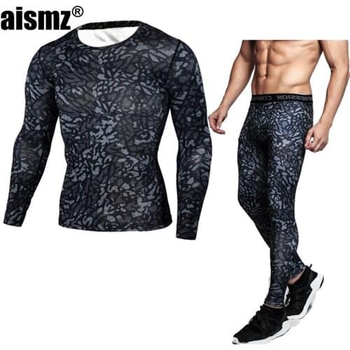 Aismz Winter Thermal Underwear Sets Men Long John Quick Dry Anti-microbial Stretch Mens Thermo Underwear Male Warm Long Johns