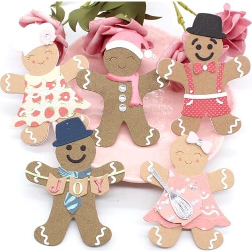 KSCRAFT Gingerbread Family Metal Cutting Dies Stencils for DIY Scrapbooking/photo album Decorative Embossing DIY Paper Cards
