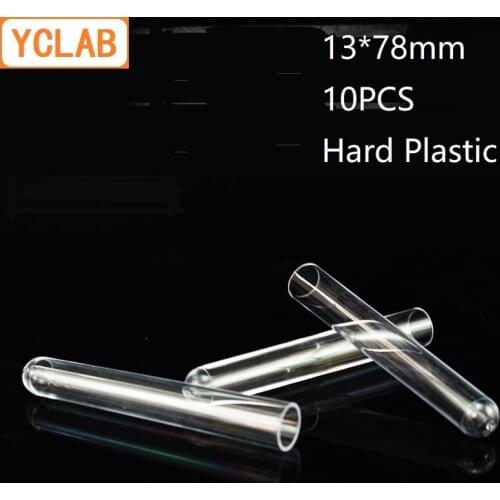 YCLAB 10PCS 13*78mm Radio Immunoassay Test Tube Hard Plastic Sample Tube Laboratory Chemistry Equipment