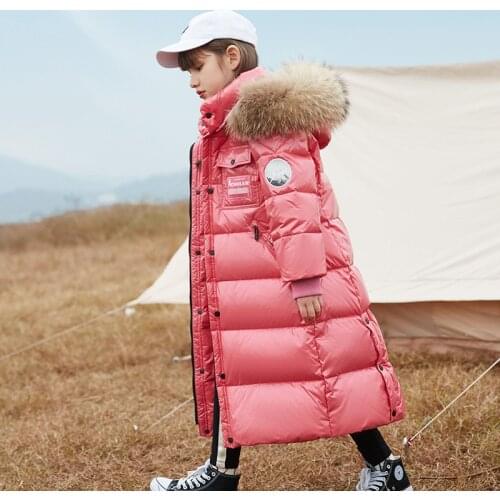 X-Long Teenager Children Clothing Winter Jackets Kids 8 10 Years Girls Boy Thicken Warm Down Coat Fur Hoodies Children Outerwear