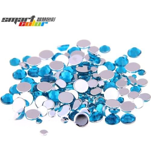 Smart Color Dark Aquamarine Color Acrylic Rhinestones Shoes Sparkling Nail Art Decorations Clothing Decorations Small Pack
