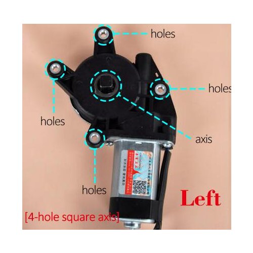 High quality 12V/24V 4 hole square axis Electric car Window lifter motor Power car Window Motor Regulator