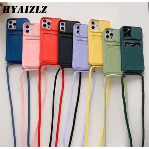 Camera Lens Protection Case for iPhone 11 12 Pro Max X XR XS SE 2020 6 7 8 Plus Coque Shockproof with Lanyard Phone Back Cover