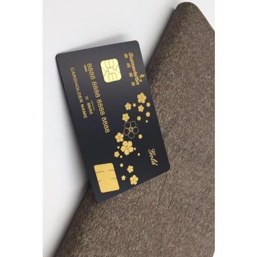 10pcs/lot)4442 or 4428 matte black contact chip cards