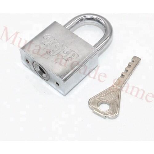 2Pcs/Lot Chrome Plating zinc alloy 40mm Arcade game machine padlock keyed alike door cabinet padlock