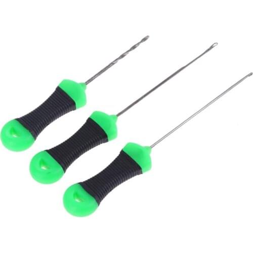 3Pcs Kit Outdoor Fishing Bait Needles Rigging Tool For Rig Boilie Terminals for Rig Making Carp Fishing Tool Accessories