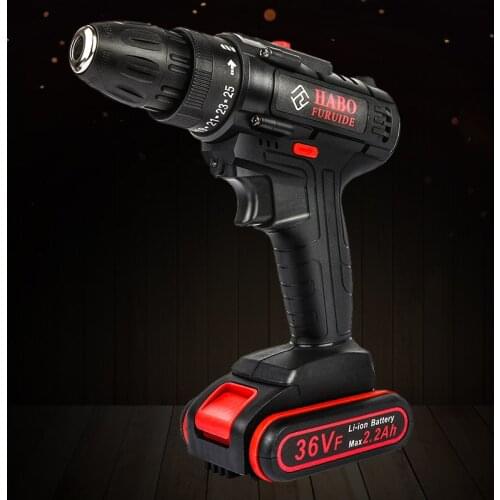 Cordless Electric Drill Cordless Drill Batteries 36VF DC Lithium-Ion Battery 10mm Multifunction Electric Screwdriver